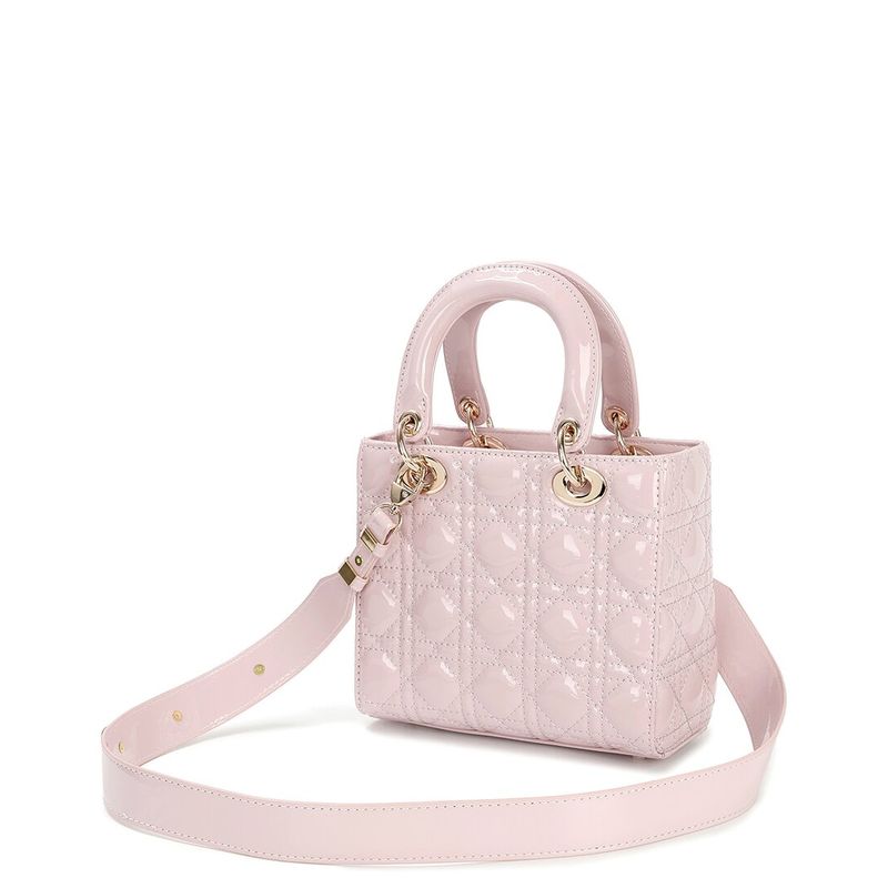 Tiffany & Fred Paris Mini Quilted Patent Satchel, Pink — image 2 of 4